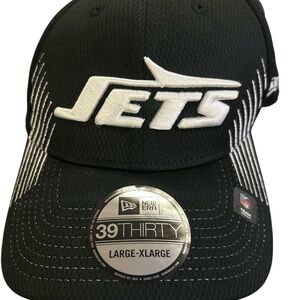 New Era Jets Black Cap Large/xlarge